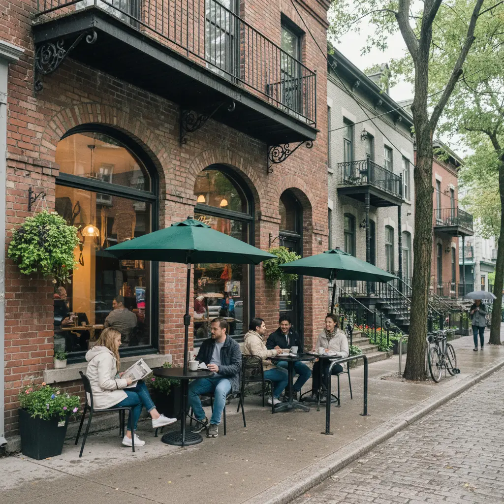 Exterior of FloatCP French Café on Boulevard Gouin